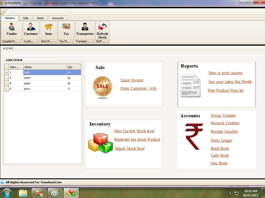 inventroy and billing software jabalpur